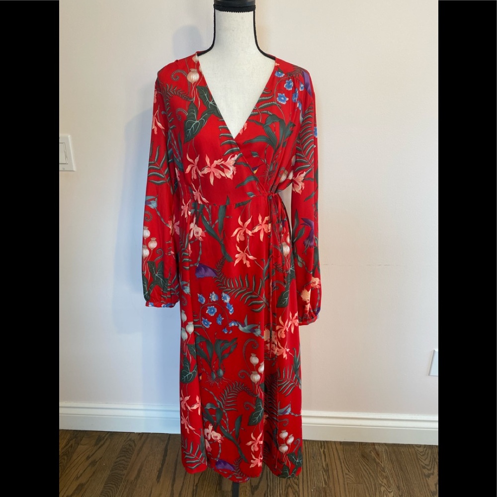 Floral wrap maxi dress